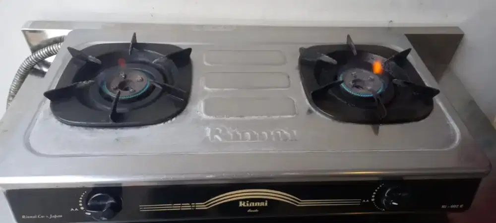 Jual Kompor Gas Rinnai 2 Tungku Silver