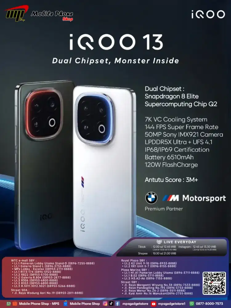 READY IQOO 13 RAM 16/512