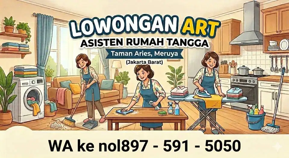 Lowongan ART (Asisten Rumah Tangga) di Taman Aries Meruya