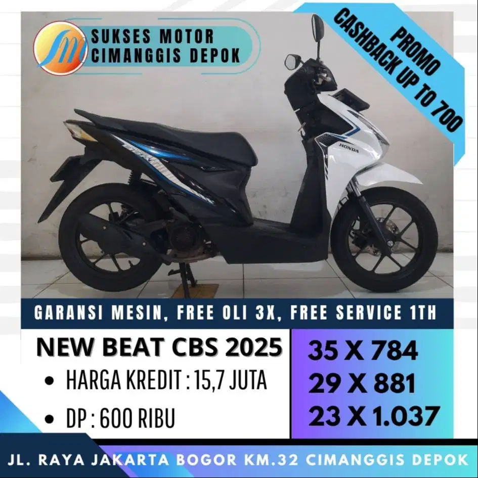 NEW BEAT CBS 2025 DP 600 KREDIT CICILAN RINGAN [SUKSES  MOTOR]