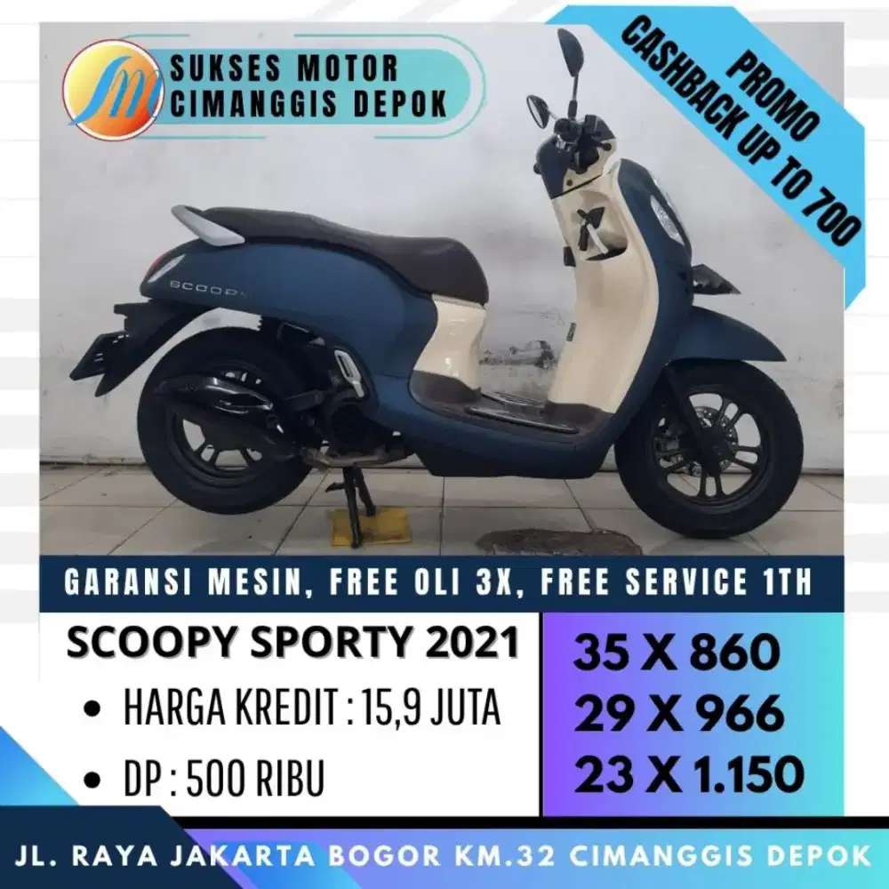 SCOOPY SPORTY 2021 CASH KREDIT PROMO DP 500 [SUKSES MOTOR]