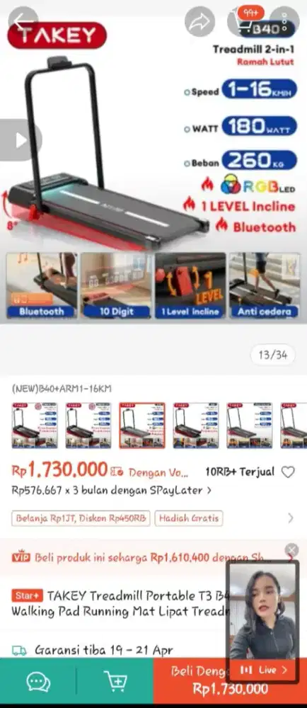 Tredmill Baru gk jadi pake
