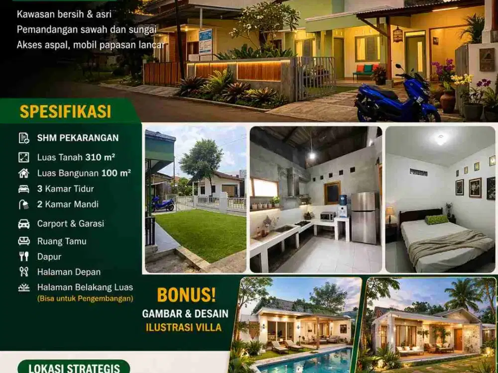 Rumah Tanah Luas di Jakal KM 9 – Potensi Villa & Investasi Menarik