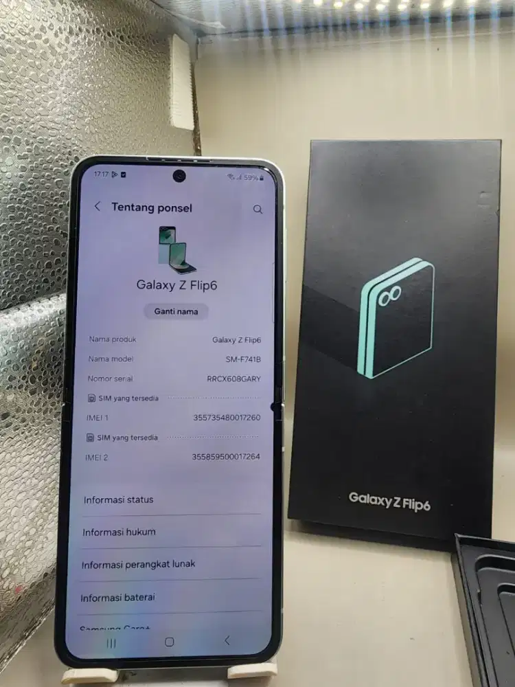 SAMSUNG Z FLIP 6 5G RAM 12/512GB ORIGINAL SEIN MULUS FULLSHET
