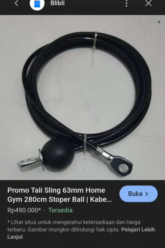 Kabel Sling import second berkualitas