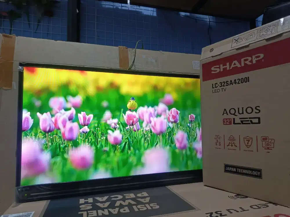 Tv led digital 32 inc second rasa baru mulus merk Sharp