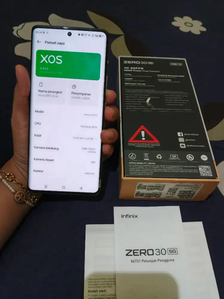 Infinix Zero 30 5G 12+12GB/256GB Resmi segel normal nominus mulus