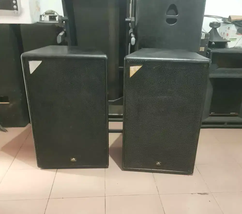 Sepasang speaker pasif JK Coustic 15 inch normal siap pakai