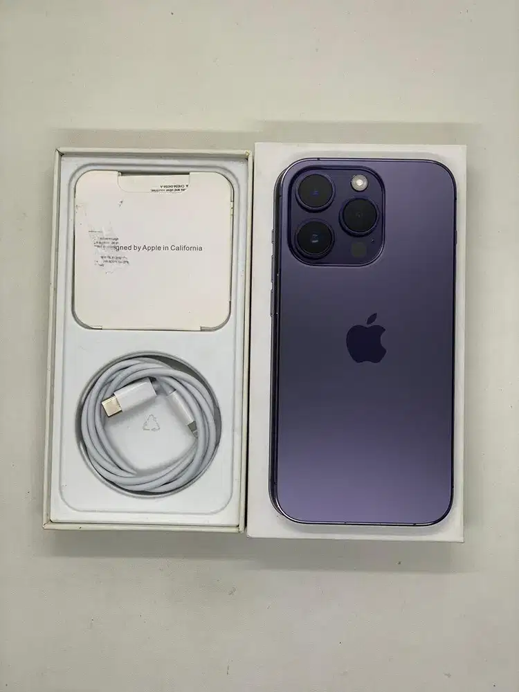 iPhone 14 Pro 256GB Resmi ex Bea Cukai Deep Purple