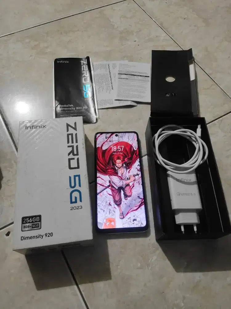 Infinix Zero 5G 2023 lengkap dus casan.