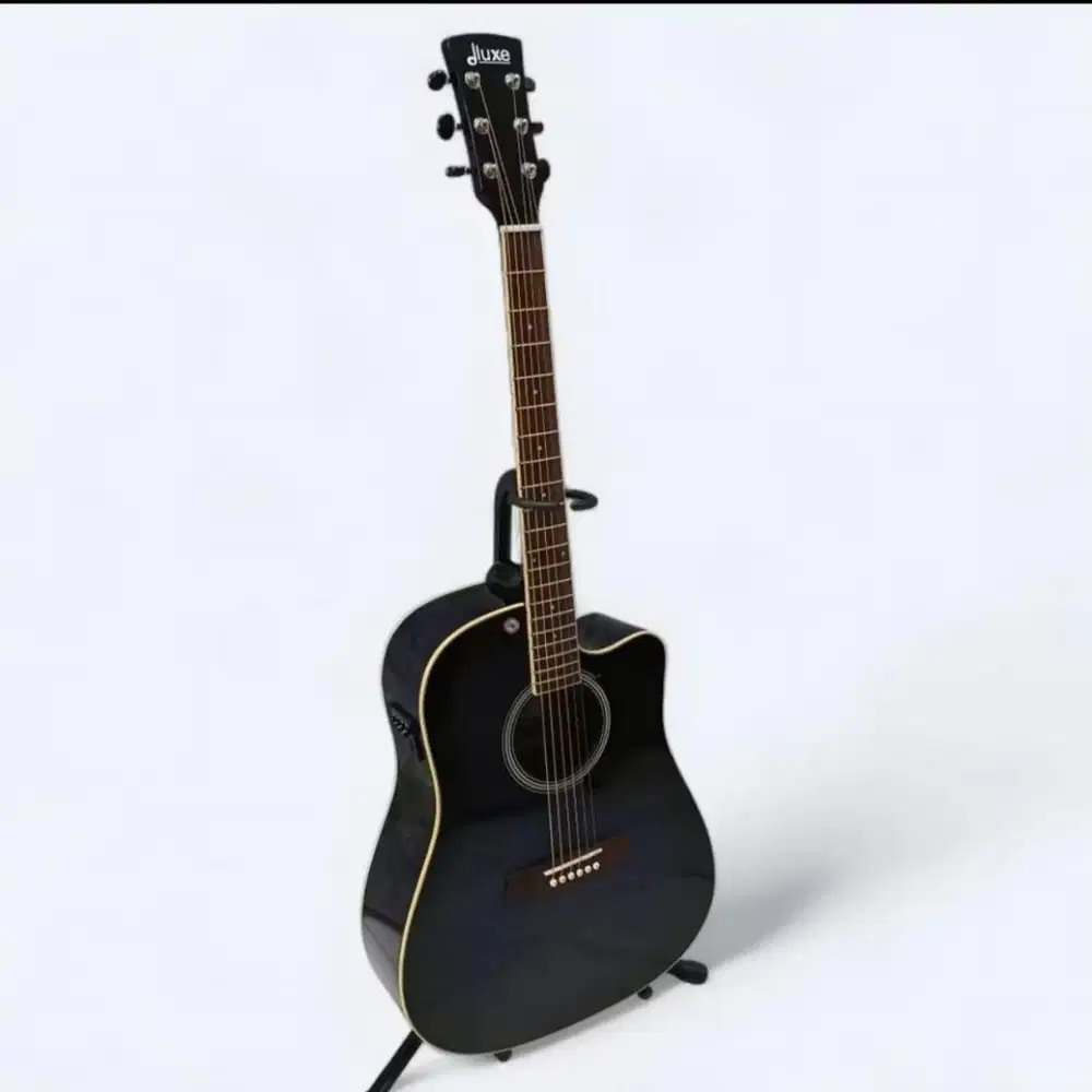 DIJUAL: Deluxe DCE 120 CBL – Hitam (Second Like New) Gitar akustik