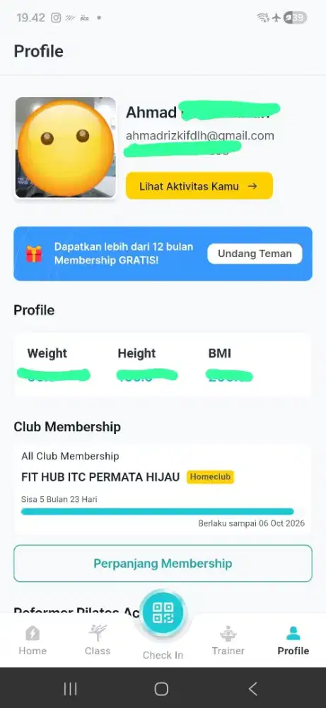 Switching membership FIT HUB