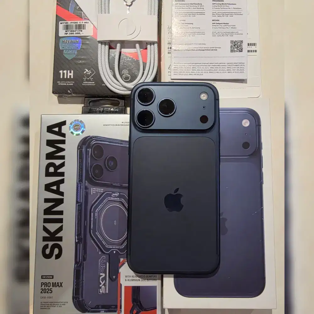 iPhone 17 Pro Max 256GB Deep Blue Bonus Case Skinarma & Tempered Glass
