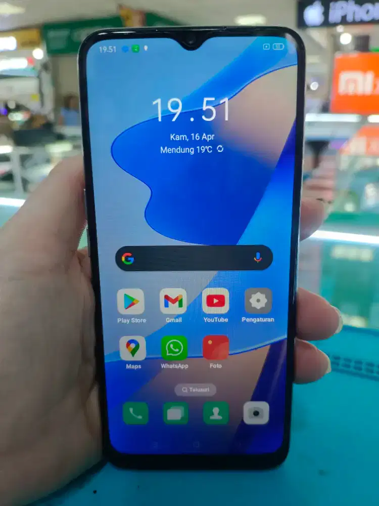 Jual handphone Oppo A16.3/32gb.asli resmi oppo mulus nominus