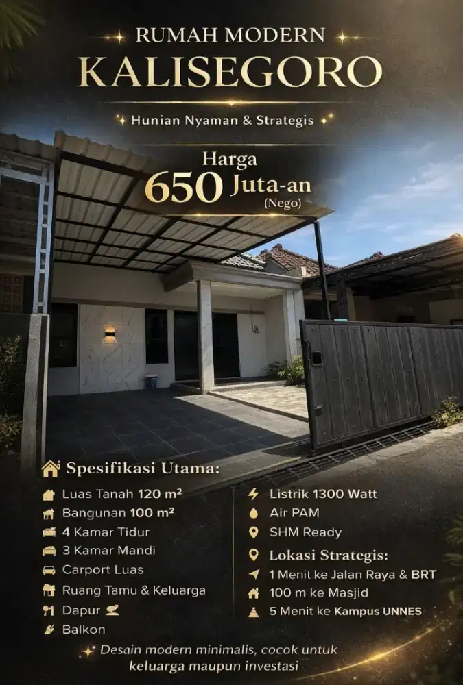 Rumah kost termurah dikampus Unnes Semarang Jawa Tengah