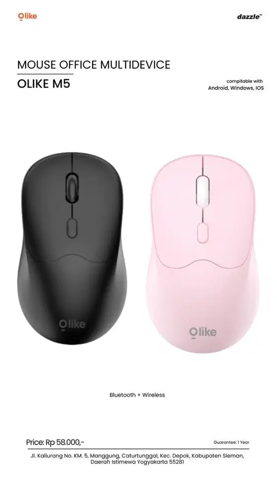 Mouse Olike M5, bisa untuk tab