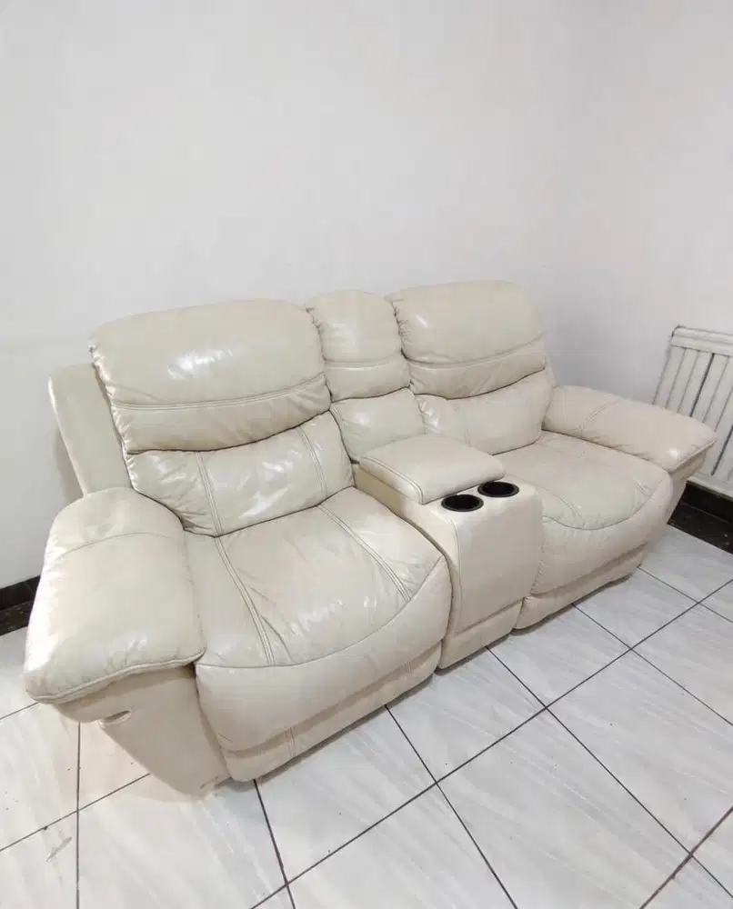 SOFA DOIMO RECLINER ELECTRIC ITALIAN LEATHER GENUINE ( KULIT ASLI)