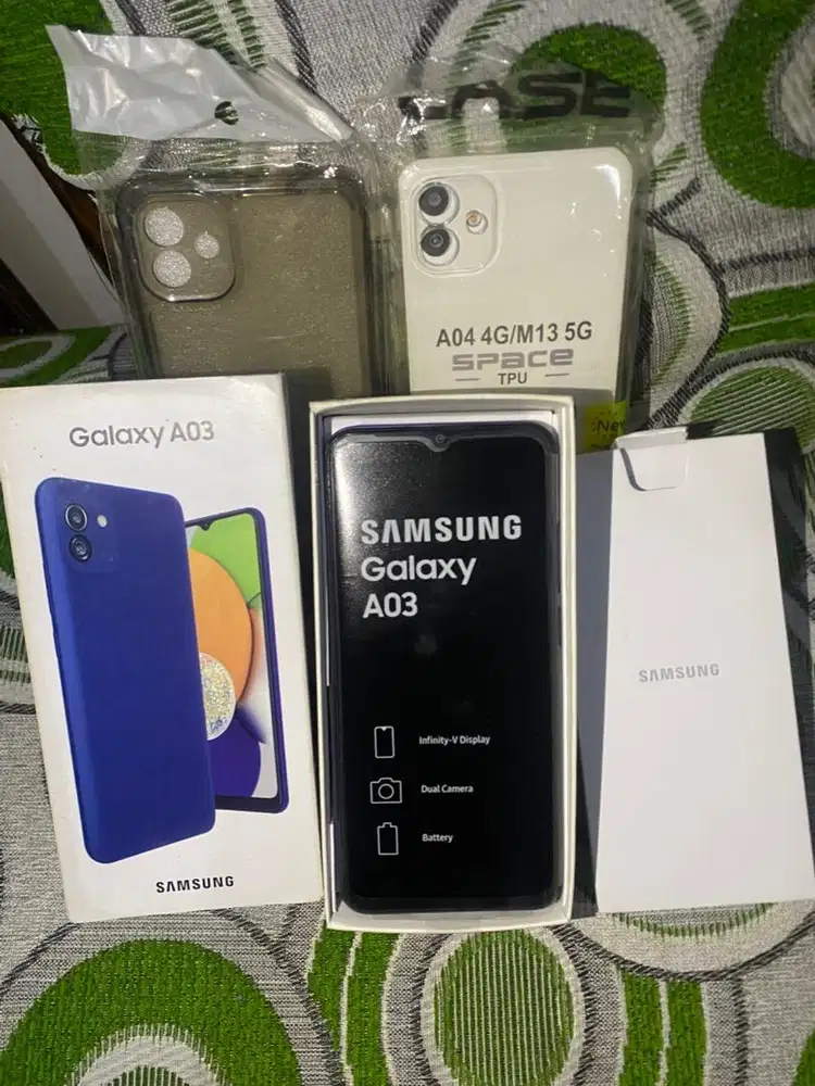 SAMSUNG A03 3/32 GB Fullset (Bekas) bonus 2 case HP