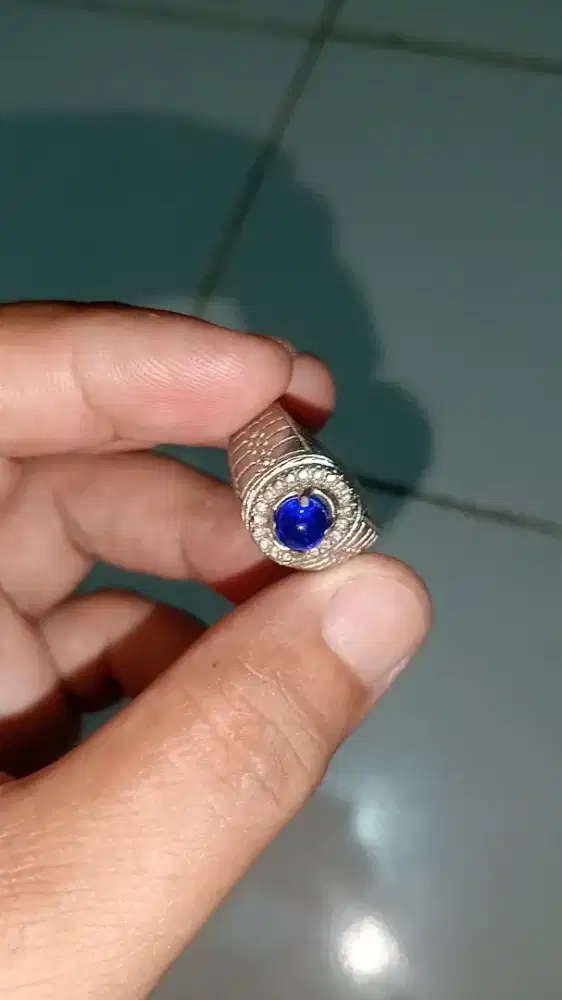Cincin king safir size 8 ring alpaka super mulus no minus