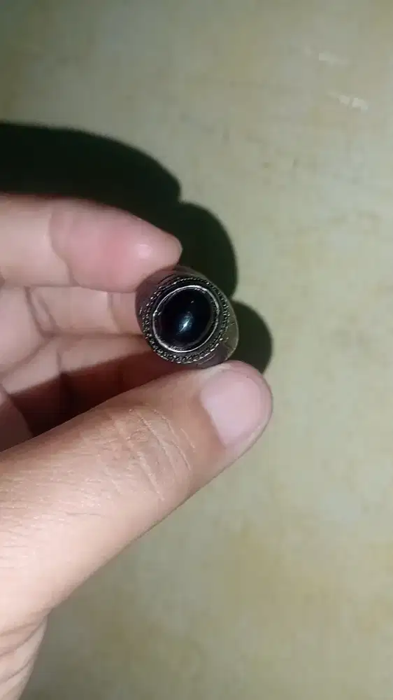 Cincin kecubung Wulung size 8 ring titanium black murce