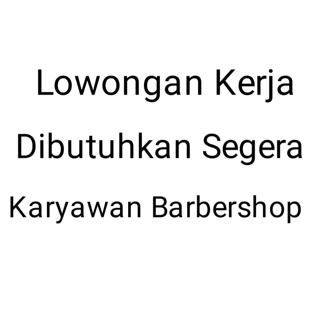 Lowongan kerja pria