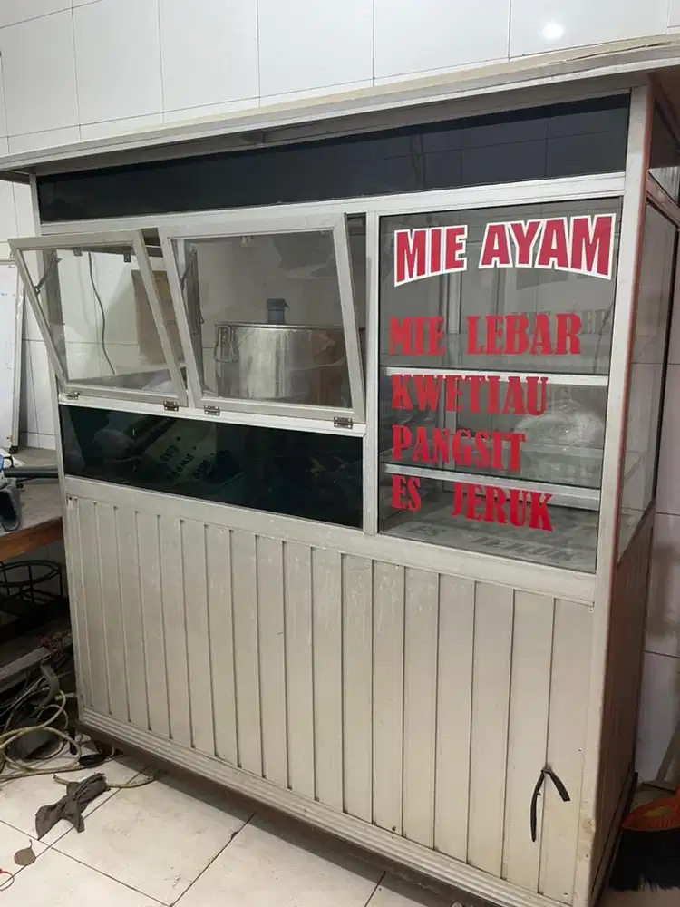 Etalase/gerobak mie ayam