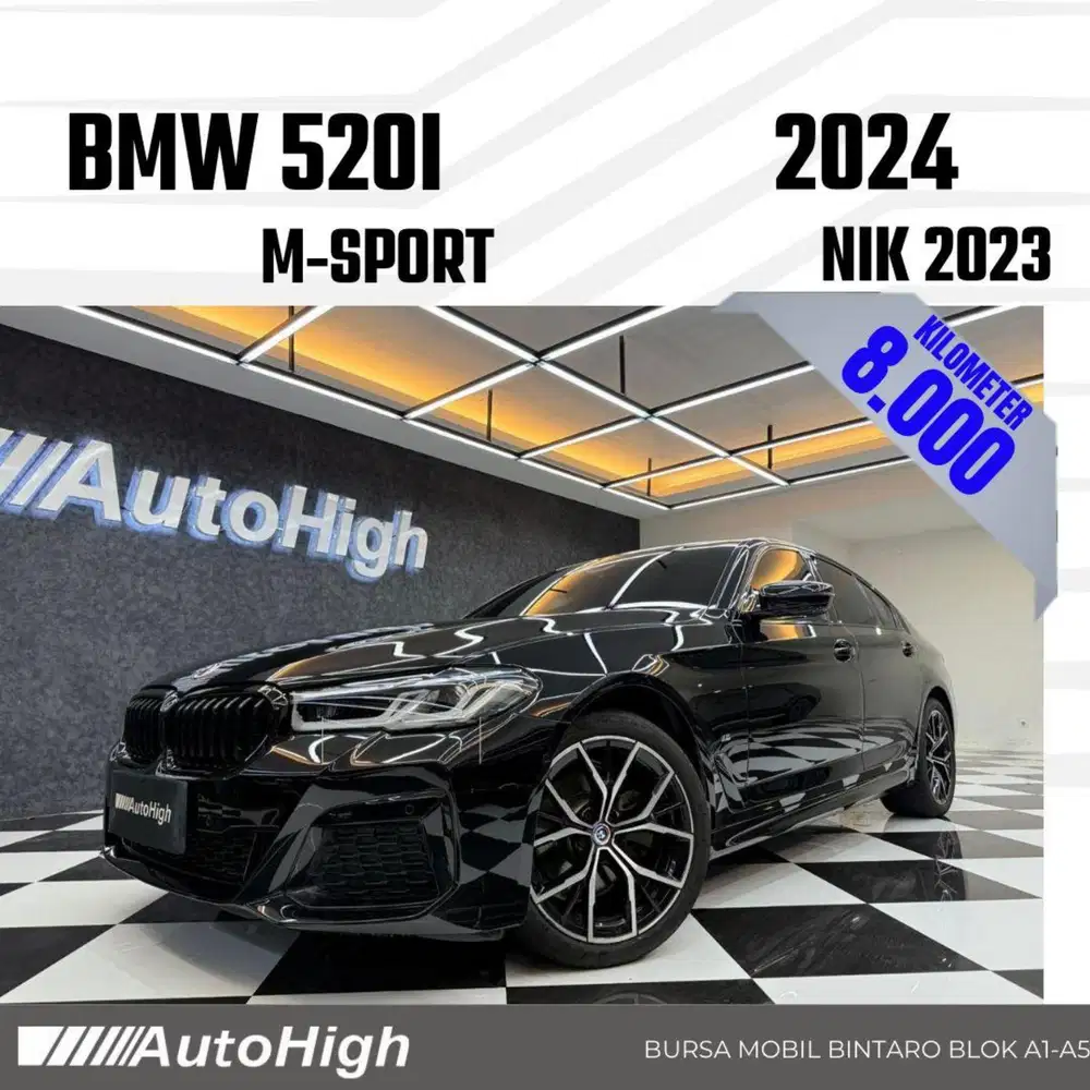 DP10% [Km8.000] 520i M-Sport 2023 Black Reg 2024 #AUTOHIGH