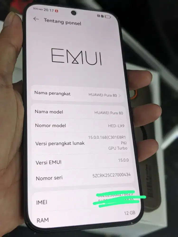 Huawei pura 80 12/256 resmi indonesia, fullsett ori