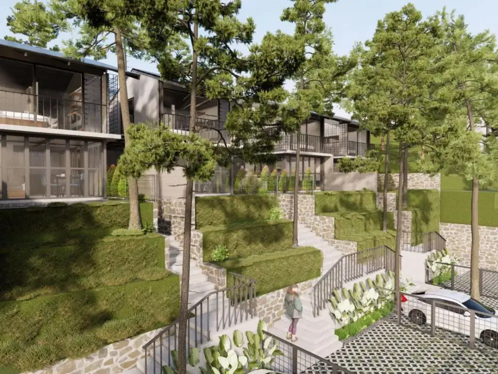 Hanya 10 menit ke Dago Butik, Rumah Gaya Industrial Plus Kolam Rendam Rasa Villa di Cigadung Tubagus Ismail