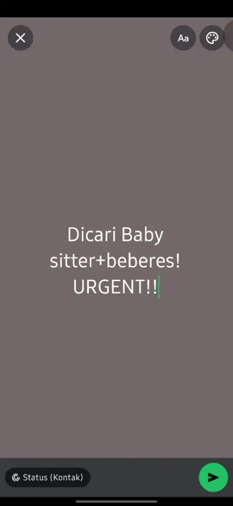 Dicari pengasuh bayi+Asisten Rumah Tangga