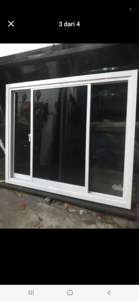 Jendela geser aluminium T100cm L200cm harga include pasang 2,3 jt/ pcs