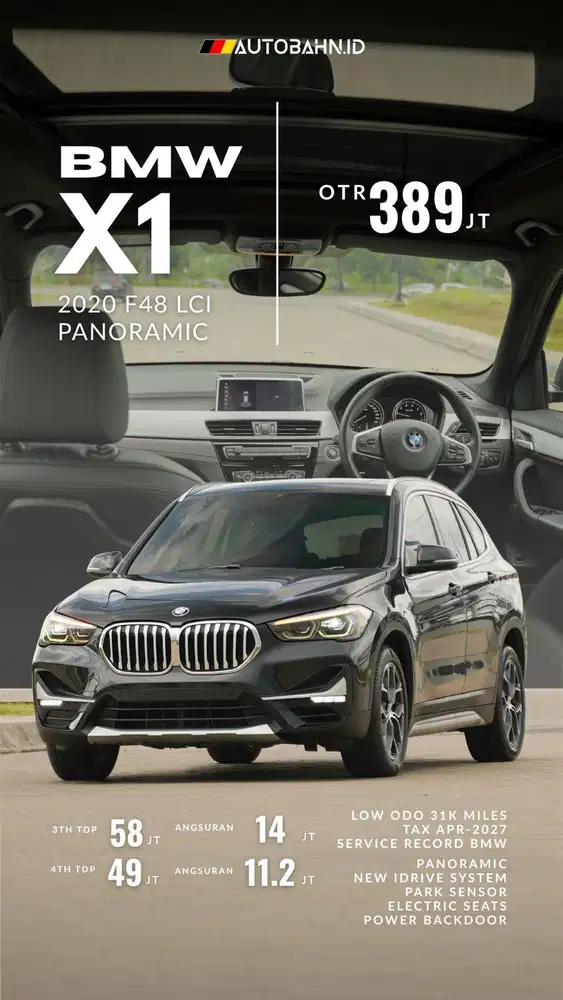 Great Deals! BMW X1 XLine 2020 LCI Facelift Panoramic Black a200 320i