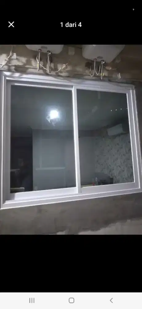 Jendela alumunium sliding T100cm L200cm harga include pasang 2,3 jt