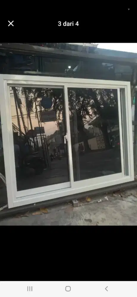 Jendela geser aluminium T100cm L200cm harga include pasang 2,3 jt /pcs