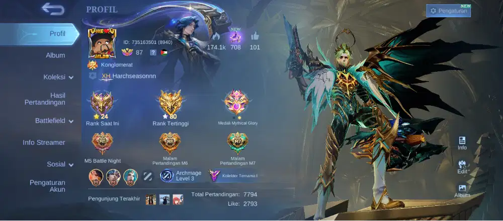 Dijual Akun Mobile Legend Spek Mantep