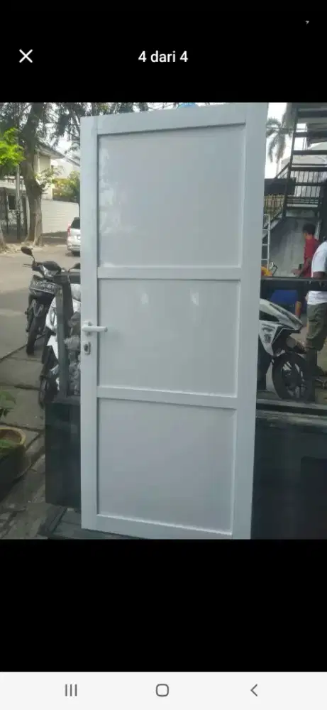 Pintu alumunium swing T210cm L80cm harga plus pasang 2,3 jt / unit