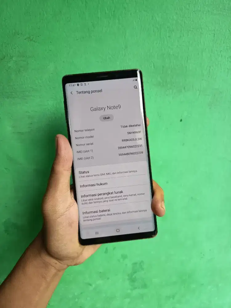 Samsung Note 9 , Ram 6/128 sein