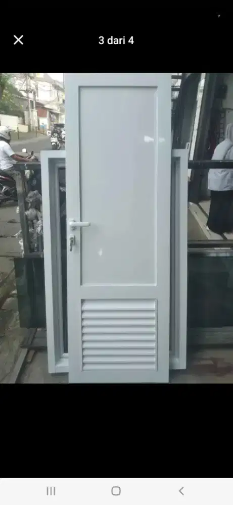 Pintu aluminium swing jalusi udara T210cm L80cm hrg 2,3 jt /unit trpsg
