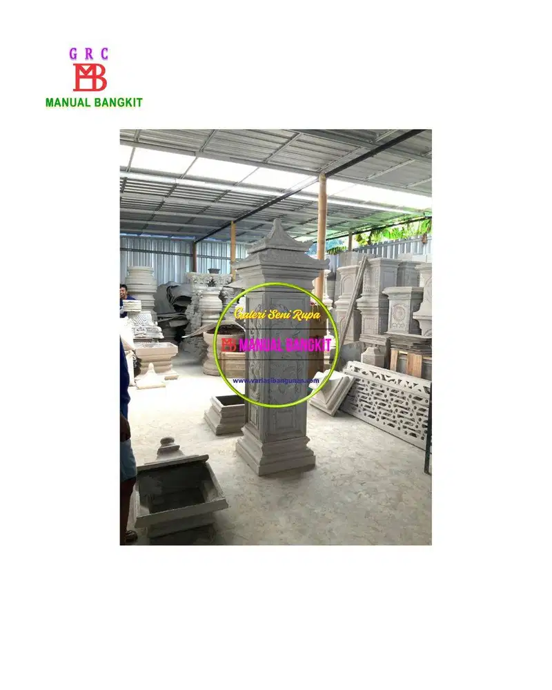 Pilar Gapura GRC Motif Naga