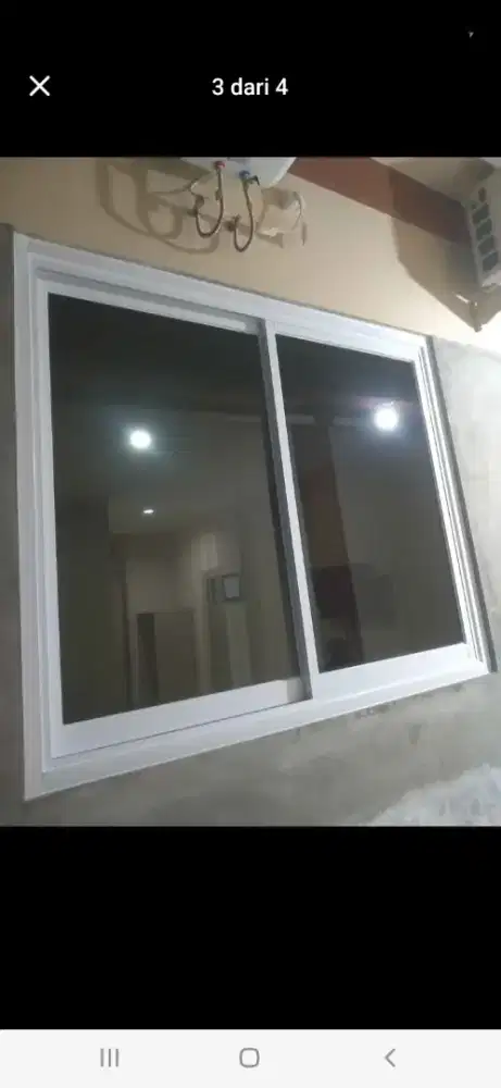 Jendela sliding aluminium T100cm L200cm harga include pasang 2,3 jt
