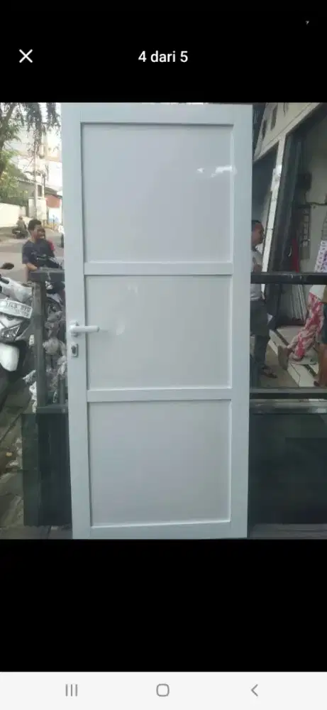 Pintu aluminium swing T210cm L80cm harga plus pasang 2,3 jt / unit