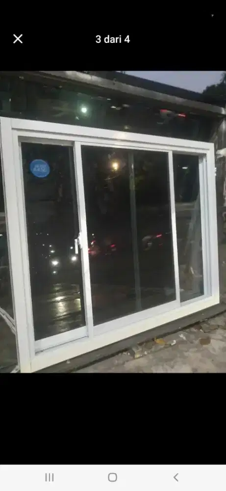 Jendela sliding aluminium T100cm L200cm harga plus pasang 2,3 jt / pcs