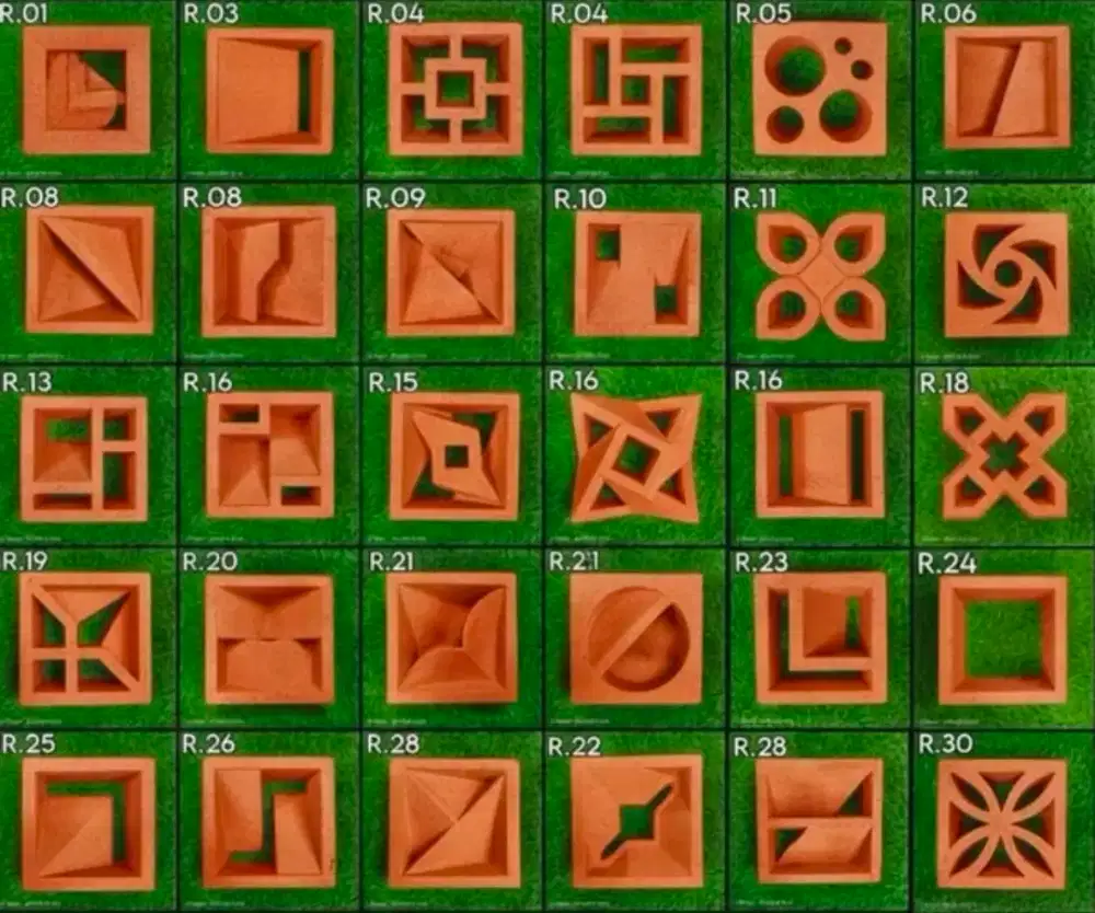 Roster beton merah bata