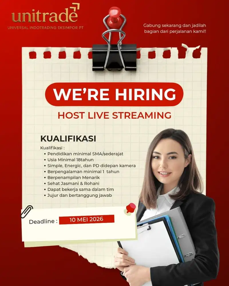 HOST LIVE STREAMING, MARKETING, dan KEUANGAN