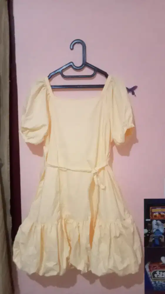 Dres kuning pastel model Korea