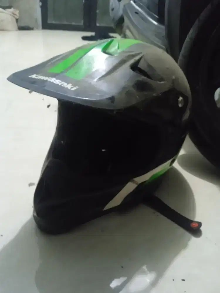 Helm ful face Cross Kawasaki