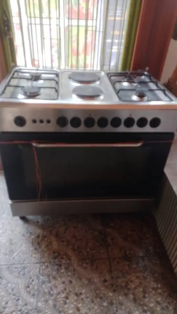 Kompor 6 tungku merk La Germania normal api biru, open besar normal