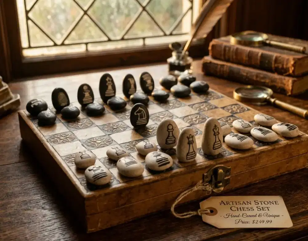 Catur batu Vintage