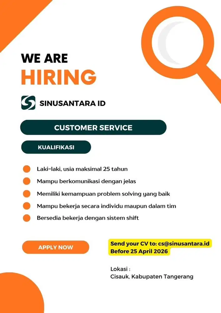 Lowongan Kerja - Customer Service