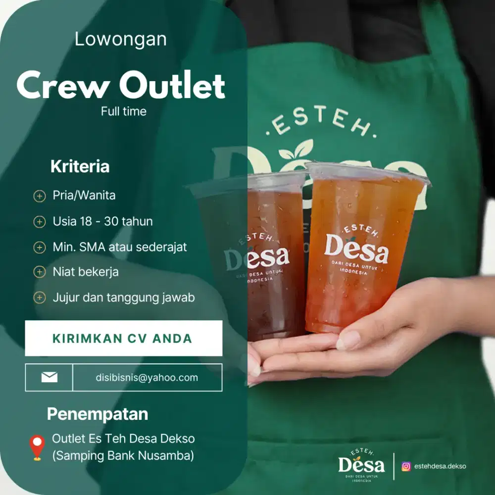 Lowongan Kerja Crew Outlet